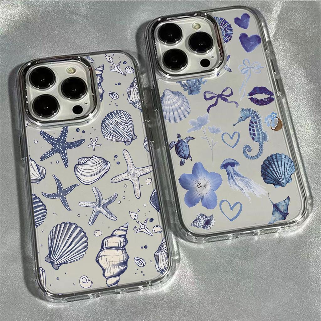 Seashell Starfish Pattern Phone Case For Google Pixel 10 9 8 7 8A 9A XL Pro 4G 5G Transparent Soft Silicone TPU Back Cover