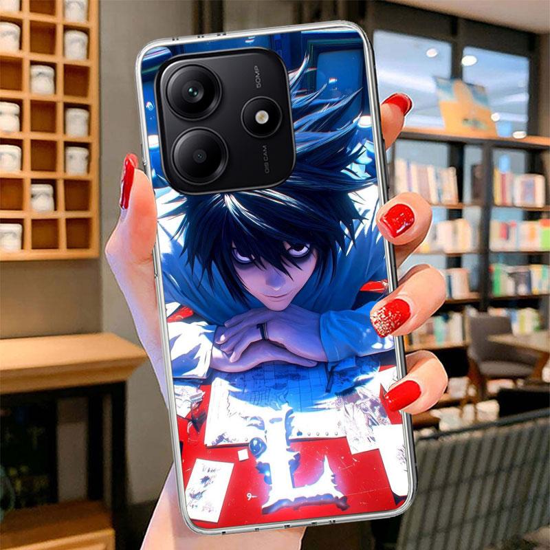 N-Note D-Death L Lawliet Phone Case For Xiaomi Redmi Note 15 14 13 12 11 10 Pro Plus 14S 12S 11S 11T 11E 10S Soft Fundas Shell R