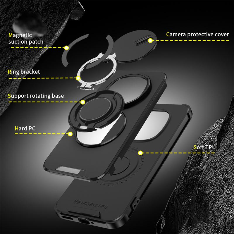 For Google Pixel 10 9 Pro XL 10Pro 10A Armor Magnetic Ring Bracket Case For Pixel 9A 8A 7 Pixel10 Pro Slide Lens Protect Cover
