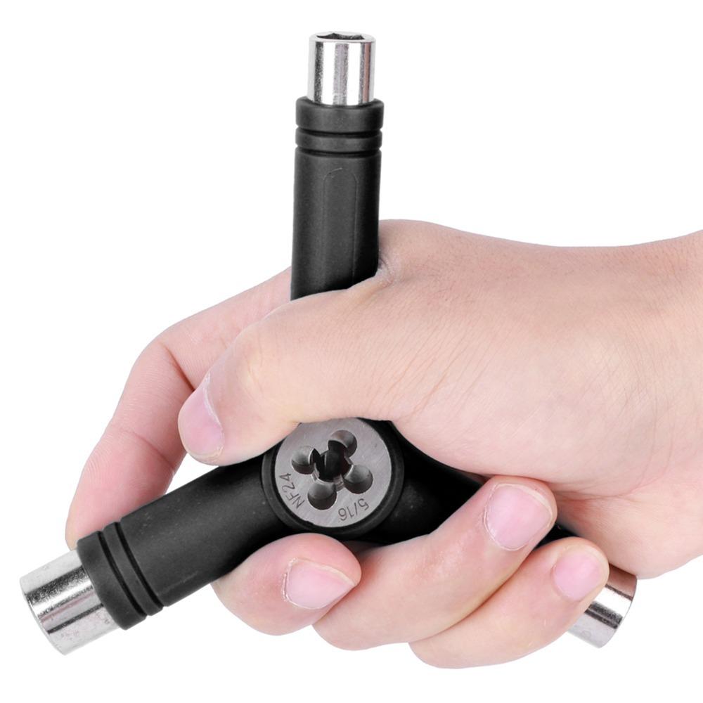 2PCS Five Functions Skate Wrench Y Type Longboard Wrench Portable Skateboard Wrench  For Longboard