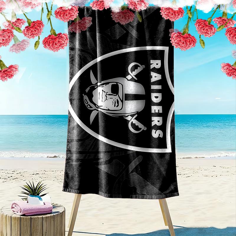 Las Vegas Raiders2 Print Beach Towel, Large Soft Quick Dry Towel for Beach Camping Swimming