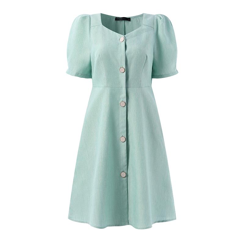 

ZANZEA Женское повседневное летнее платье с коротким рукавом