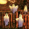 2/1pcs Halloween LED Glowing Ghost Hanging Lights, Horror Haunted House Props, Waterproof Indoor Outdoor Ornaments, Bar Home Party Decoration Supplies