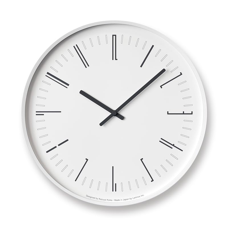 Lemnos Draw Wall Clock, Analog, White, KK18-13 WH
