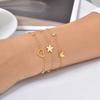 Wind Ladies Jewelry Stainless Steel Heart Inlaid Butterfly Flower Bracelet Necklace, Niche Delicate Clavicle Chain 2536