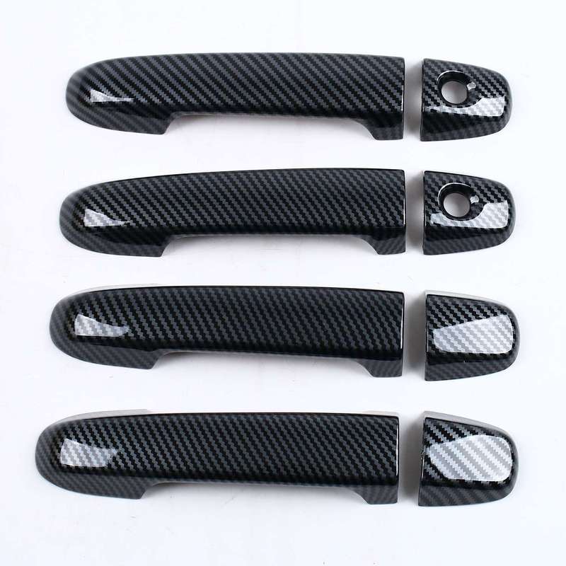 For Toyota Aqua Prius C 2011 2012 2013 2014 2015 2016 2017 ABS Chrome Carbon Fiber DOOR HANDLE COVER TRIMS CAR ACCESSORIES
