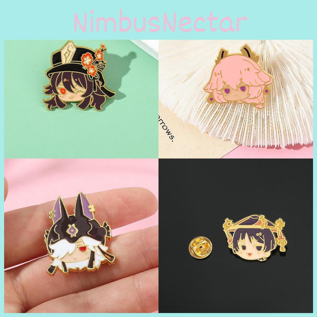 Original Fantasy Badge Walnut Lapel Pin Cartoon Character Alloy Brooch