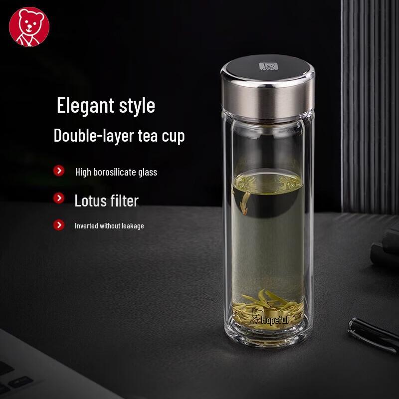Sino Double-Wall Insulated Glass Tea Mug