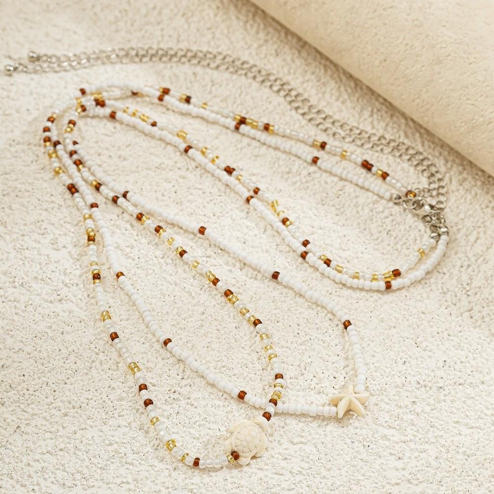 2 Stück/Set Seestern Bikini Bauchkette Körperschmuck Körperkette Schmuck Perlen Taillenkette Strand