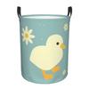 Cute Duckand Duck Flower Cartoon Pattern Dirty Laundry Baskets Folding Large Waterproof Clothes Toys Basket For Home Kids