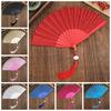 Plastic Gold Powder Fan Colorful Handheld Fan Portable Folding Fan  Party