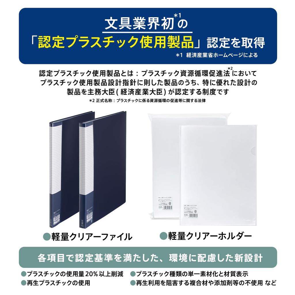 Plus Clear Certified Plastic Lightweight Clear Clear File/Clear Holder, A4, Product, Holder, 100-Pack, FL-165DN-100P 98-087