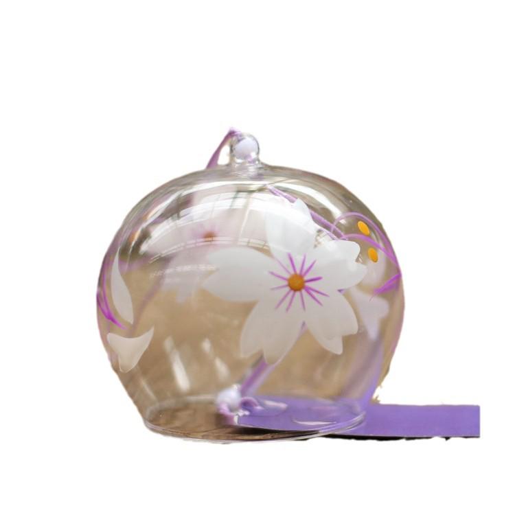 Cherry Blossom Glass Wind Chimes: Creative Home Décor & Spring Festival Gift
