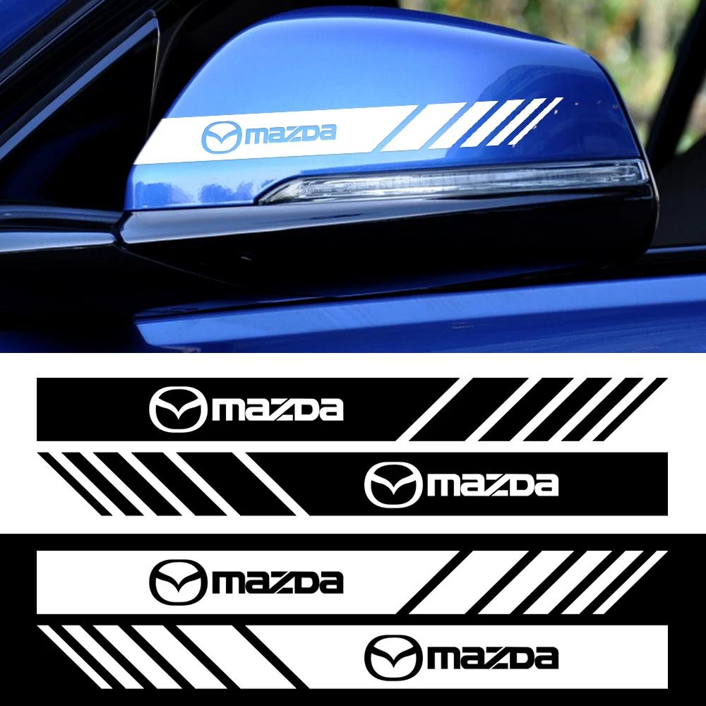 Car Mirror Decoration Stickers Body Trunk Car Emblem Decal Decoration For Mazda 3 4 5 6 Axela Atenza CX-3 CX-5 CX-8 RX8 RX3 MX5 b55