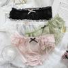 Women Sexy Transparent Hollow Bow Underpants Underwear Briefs Lingerie Mesh Panties