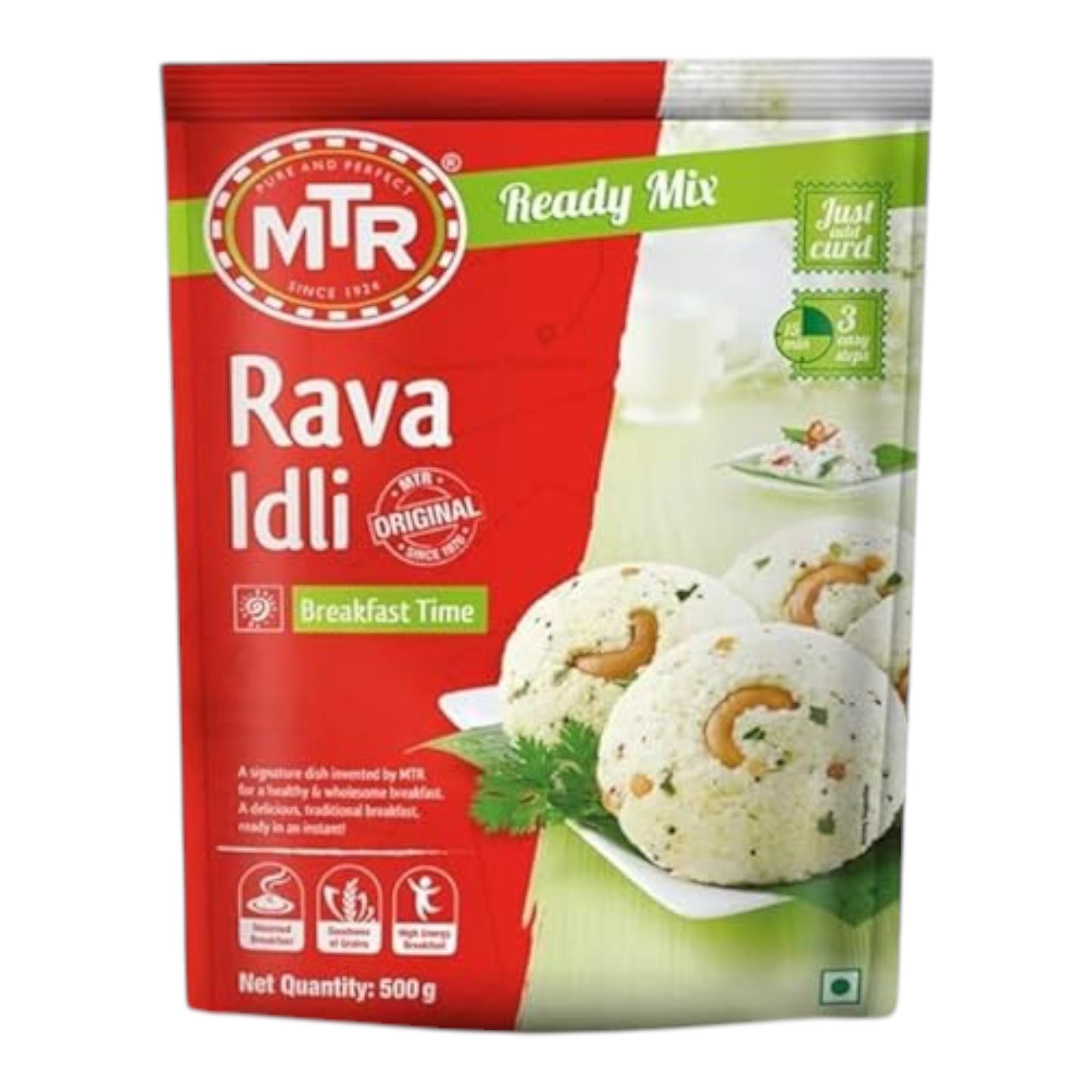 

MTR Rava Idli Mix 500g | Instant Ready To Cook Breakfast Mix | Authentic South Indian Semolina Idli Recipe | Easy 3-Step Healthy Meal