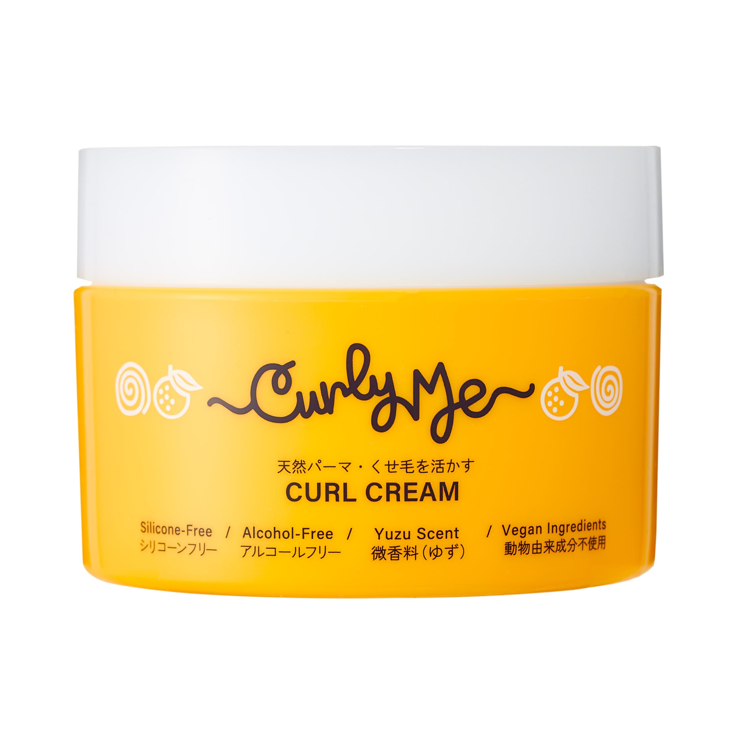 Крем для кудрей Curly Me с легким ароматом юзу | Усиливает кудри | Для натуральных, химически завитых и кудрявых волос (Банка 180 г)