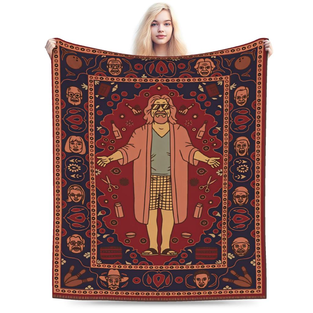 Superweiche Decken Mädchen Jungen Picknick The Dude Big Lebowski Überwurf Flanell Tagesdecke für Couch Sessel Sofa Bett Sofa Bett