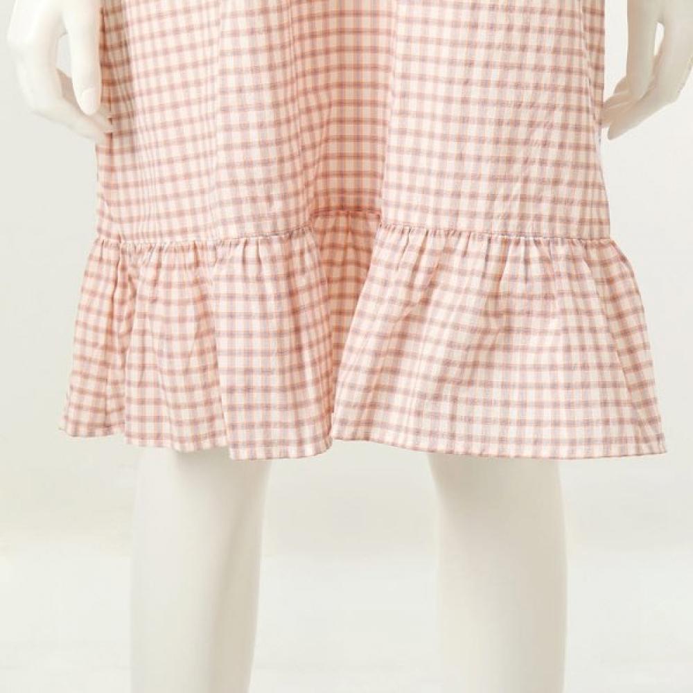 Venus Women S Cotton polyeSter paStel Check dreSS vevS128l