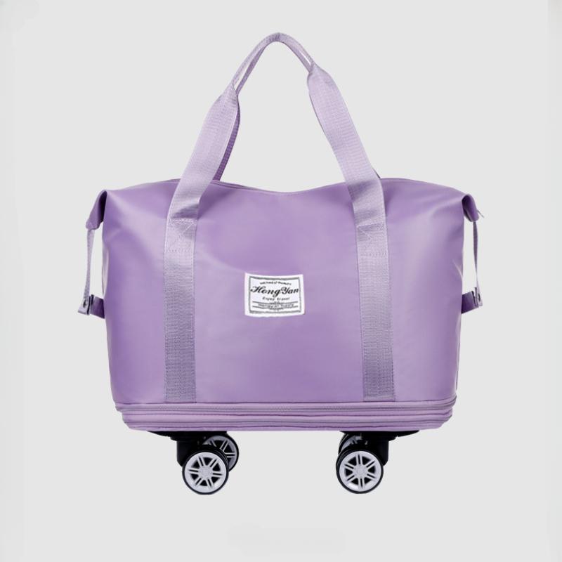 Abnehmbare, tragbare Gepäcktasche mit Universalrädern, Aufbewahrungstasche mit hoher Kapazität zur Trennung von Trocken- und Nassflüssigkeit, erweiterbare Reisetasche für Geschäftsreisen, Sport- und Fitnesstasche