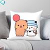 Bear And Panda Bubu Dudu Balloon Pillowcase Polyester Creative Zip Decor Home Cushion Cover