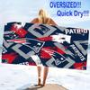 New England Patriots Print Beach Towel, Large Soft Quick Dry Towel for Beach Camping Swimming