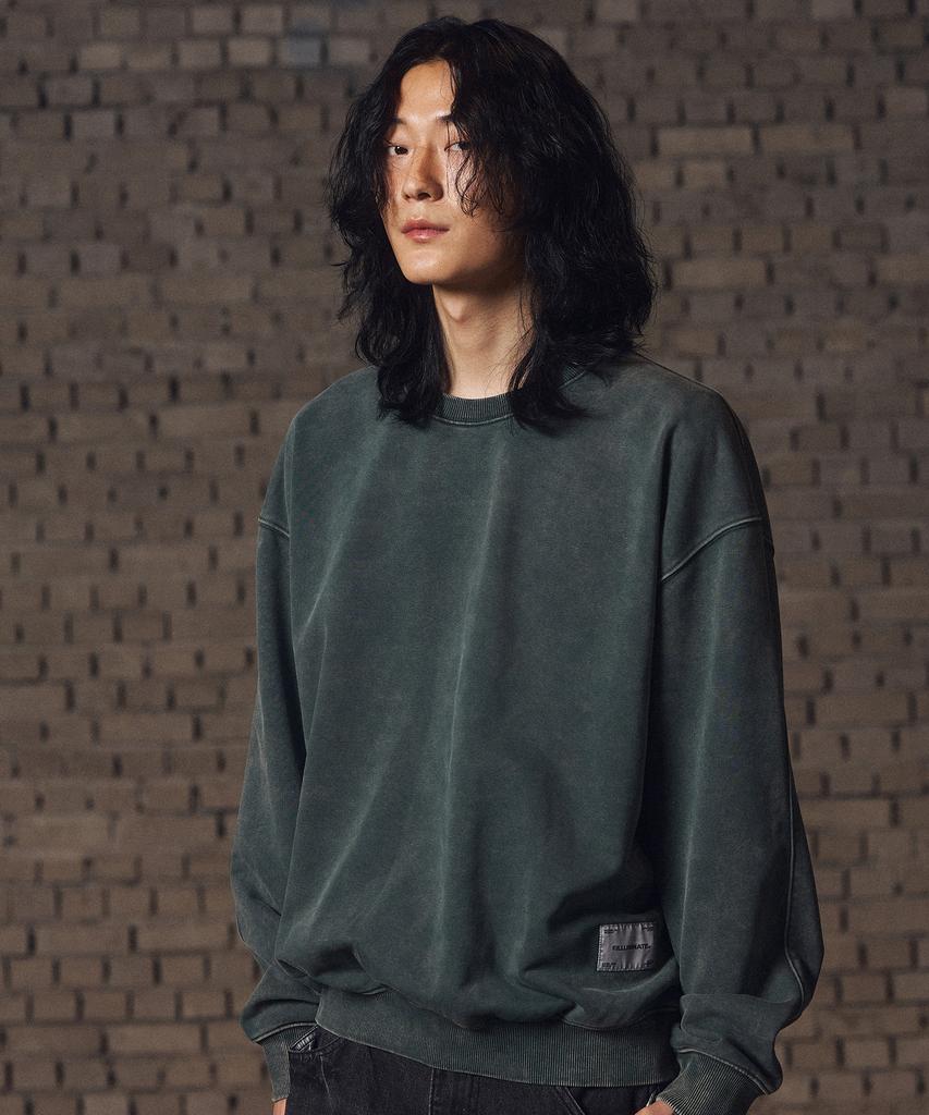FILLUMINATE Elementary Pigment Sweatshirt - Deep Green