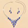 Retro Necklace Set Exquisite Earrings Banquet Dress Set Chain Fashion Versatile Bridal Jewelry