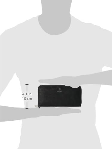 Jill Stuart Women's Slim Zip-Around Long Wallet "Breeze" Antique Lamé with Original Charm (JSLW4AT1)