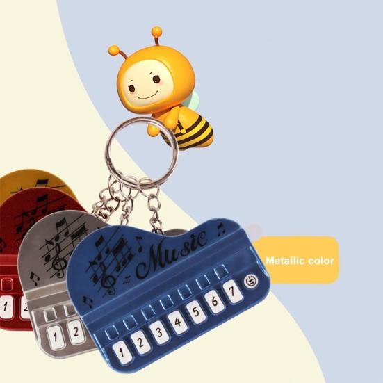 Schlüsselanhänger-Anhänger, Mini-E-Piano-Form, 8 Tasten, leichte Musik, Cartoon-Paar-Anhänger, exquisiter Schlüsselanhänger, lustiges Geburtstagsgeschenk