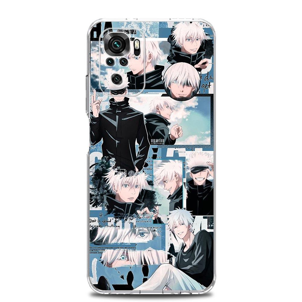 Transparent Phone Case For Xiaomi Redmi Note 10 11 Pro 9S 9 8 7 8T 9C 9A 8A K40 Pro Soft Silicone Cover Sukuna Jujutsu Kaisen