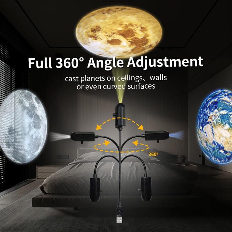 Přenosný USB LED Projektor Světlo Snové Kreativní Projekční Noční Světlo do Ložnice Ambientní Podkladové Světlo pro Sváteční Dekorace