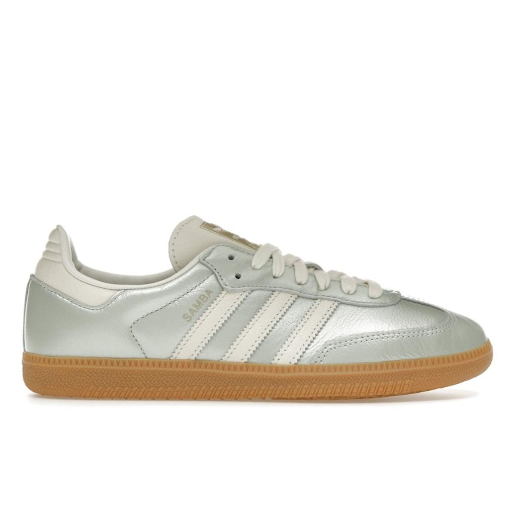 adidas Samba OG Linen Green Metallic Women Sneakers Off-White Cyber-Metallic IG1965