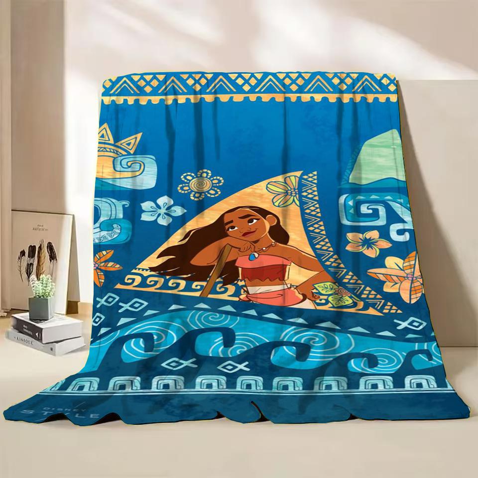 Disney Moana Duffy Flanel Worpdeken voor Bed Sofa Thuis Slaapkamer Kantoor Reizen Kinderdeken Kinderen Winter Warm Cadeaus