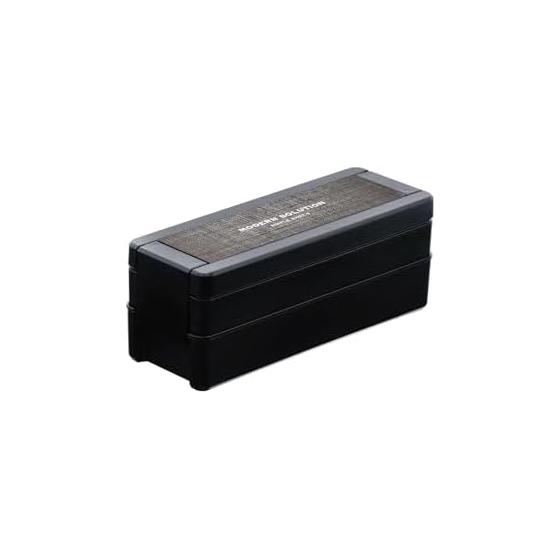 Iwasaki Kogyo Lastroware Lunch Box Easy Care 2 Tiers 950ml Stain Resistant Antibacterial Treatment Dishwasher Safe Microwave Safe Black B-1482 BN