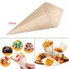 100 Wooden Dessert Cones, Ideal for Weddings, Buffets, Catering, Events, Parties And Home Use.