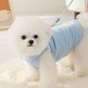 Dog winter warm velvet simple quilting cotton vest teddy small dog out can pull cat pet clothes