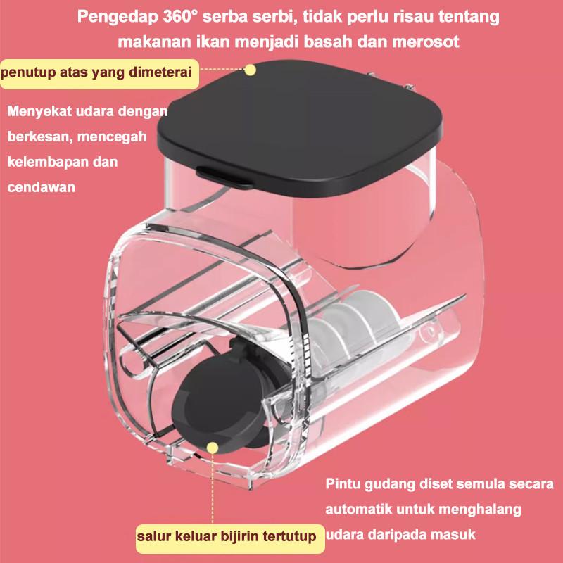 500ML Large Capacity Fish Tank Intelligent Timing Feeder Aquarium Adjustable Control Dispenser Small Food Automatic Fish Feeder