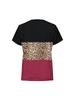 European and American fashion plus size women's round neck casual short-sleeved tops