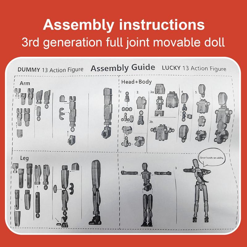 Multi-articular Action Figure Robot 3d Printed Action Figure Assembly Figure Toy Multi-jointed Movable Robot home Desktop Decors