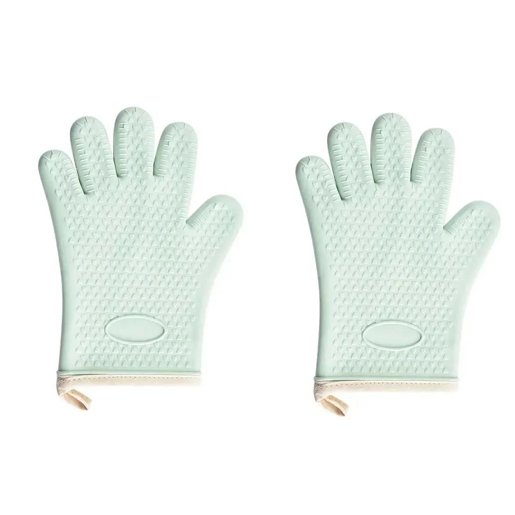 

Утолщенные кухонные принадлежности и принадлежности для барбекю 1 пара противоскользящих перчаток для духовки. Перчатка противоожоговая высокотемпературная изоляционная планка