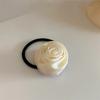 5 Colors Satin Hair Tie Rope Women Fashion Rose Flower Hair Rubber Bands Scrunchies Korean Elastic Hair Accessories Headwear