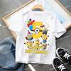Minionses Birthday 1-9 Number T-shirt Clothing Baby Cartoon Anime Short Sleeve Party Cute Shirts Summer Casual Tee Top Gifts