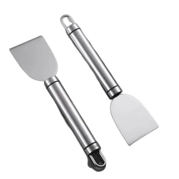 **Newcomer Exclusive: 2pcs Multifunctional Stainless Steel Cleaning Spatulas for Oil Stains**