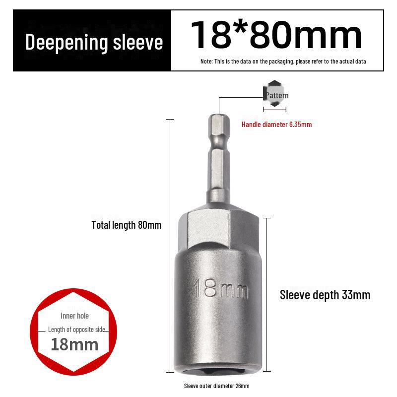 Green Forest 80mm Hexagonal Șurubelniță/Cheie Pneumatică Cap Soclu