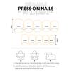 Pure Orange Short Glossy Fake Nails 24 Pieces High-Gloss Eco-Friendly ABS Material Comfort Fit