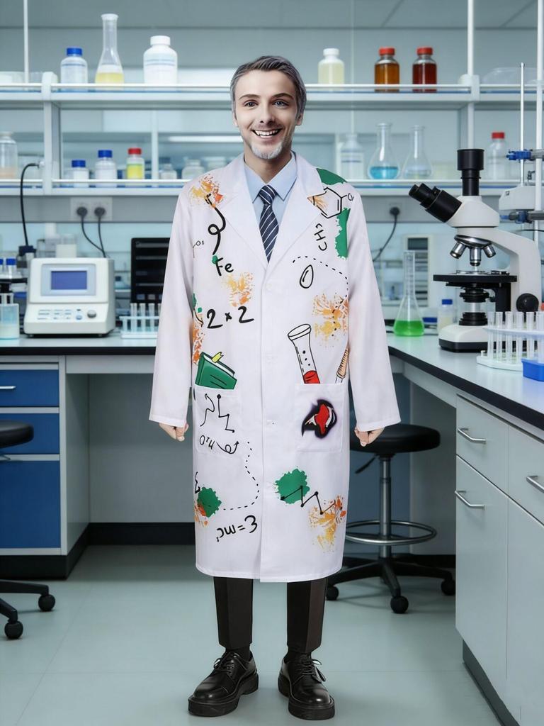 Children's Mad Scientist Halloween Costume - White Coat Role-Playing Set