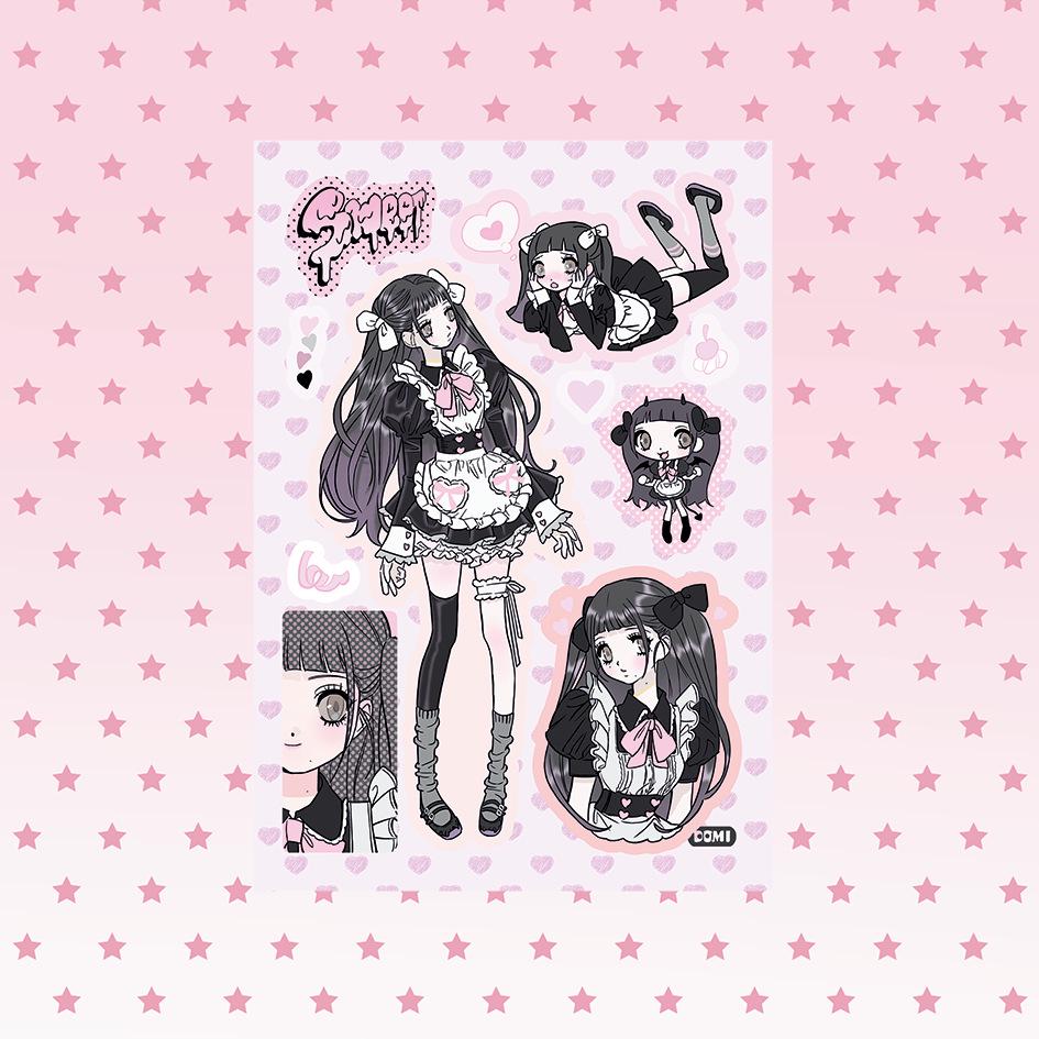 Domi Korean Style Sweet & Cool Girl Character Sticker Book – Creative Journal Stickers