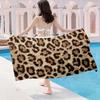 1pc Leopard Print Microfiber Beach Scarf Towel Lightweight Absorbent Large Summer Travel Wrap Yoga Mat Outdoor Blanket Camping