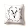Polyester Pillowcase INS Style Garland 26 English Letter Printing Pillowcase Waist Cushion Car Seat Cover